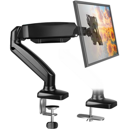 Black single monitor arm - single,