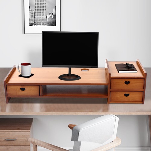 Bamboo monitor stand riser - monitor,