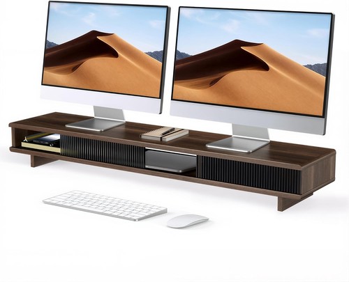 Dual monitor stand with - monitor,