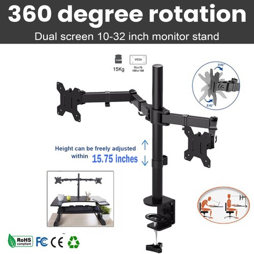 Double twin arm - desk, mount